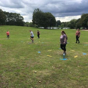 Ladies doing an Outdoor Fitness session
